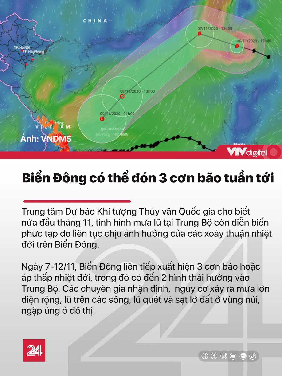 Tin nóng đầu ngày 7/11: Biển Đông có thể đón 3 cơn bão tuần tới - Ảnh 2.