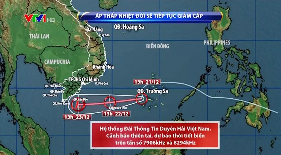 Áp thấp nhiệt đới gây thời tiết xấu ở các vùng biển phía Nam - Ảnh 1.