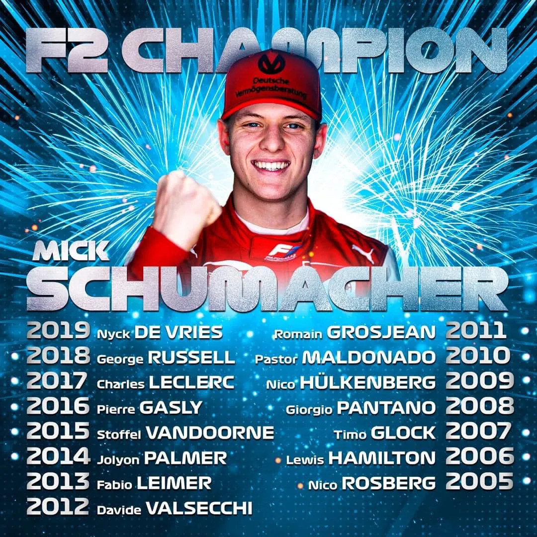 Con trai Michael Schumacher vô địch Formula 2 mùa giải 2020 - Ảnh 4. Con trai Michael Schumacher vô địch Formula 2 mùa giải 2020 - Ảnh 4.