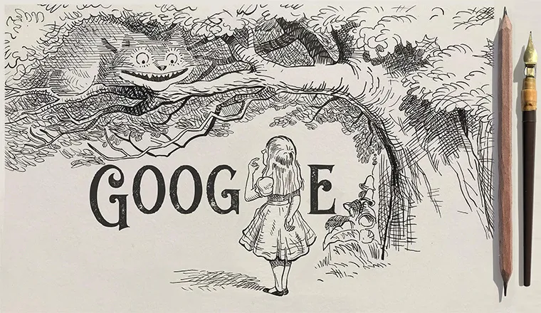 Google kỷ niệm 200 năm ngày sinh của họa sĩ minh họa Alice in Wonderland - Ảnh 1.