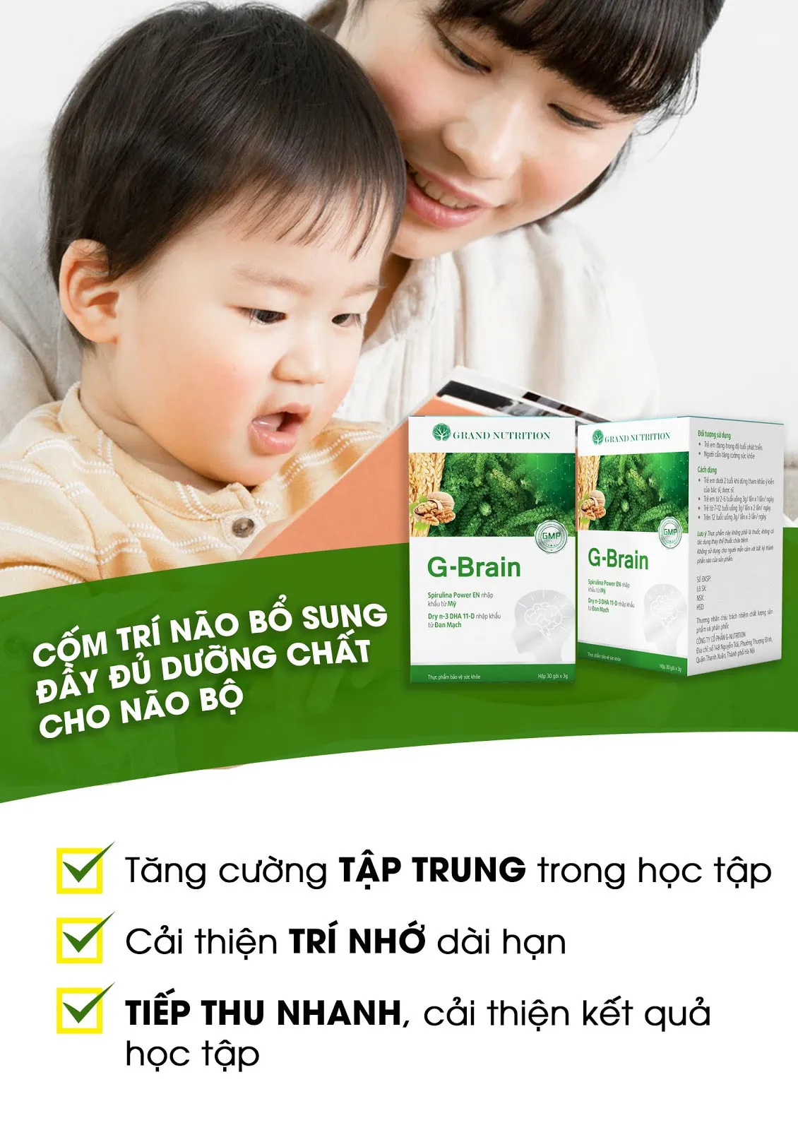 Cốm Trí não G-Brain tăng khả năng tập trung trong học tập - Ảnh 2.