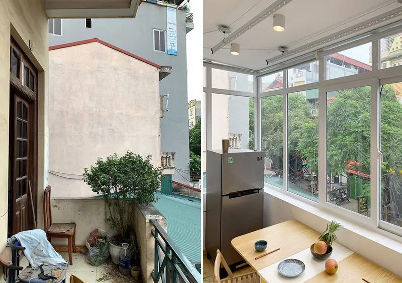 Cải tạo ban c&ocirc;ng cũ th&agrave;nh gian bếp hiện đại cho gia đ&igrave;nh - Ảnh 2.