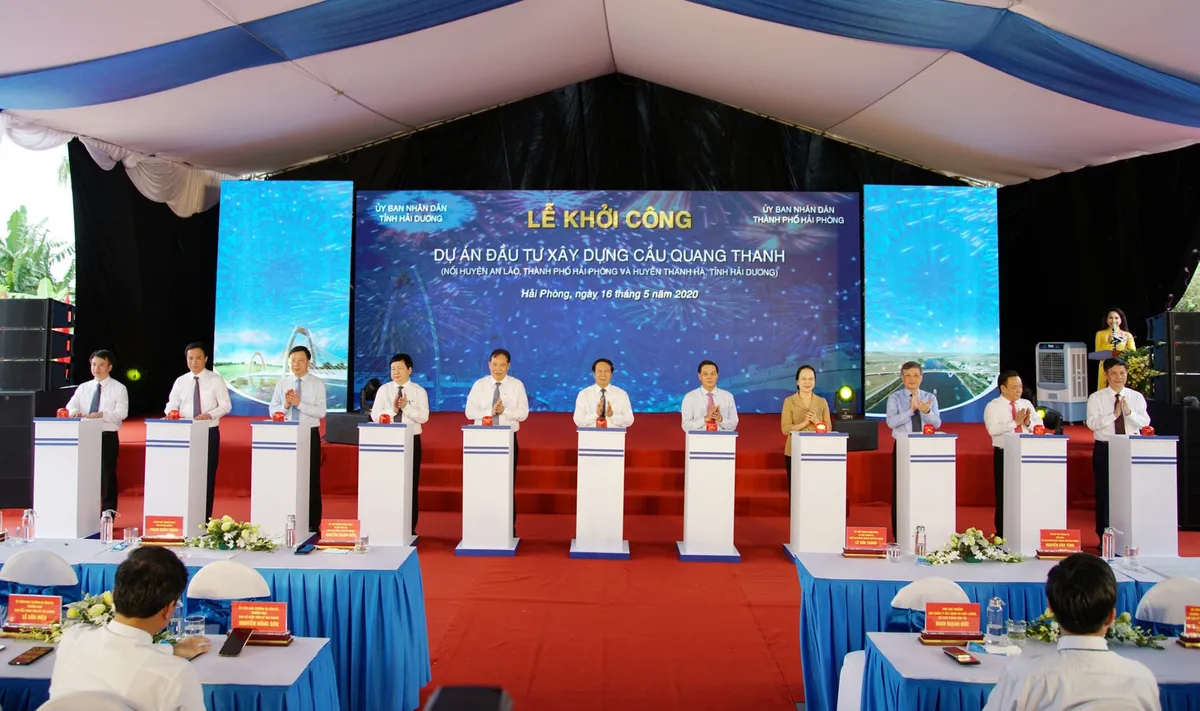 Khởi công 2 cầu nối Hải Phòng - Hải Dương - Ảnh 1. Khởi công 2 cầu nối Hải Phòng - Hải Dương - Ảnh 1.