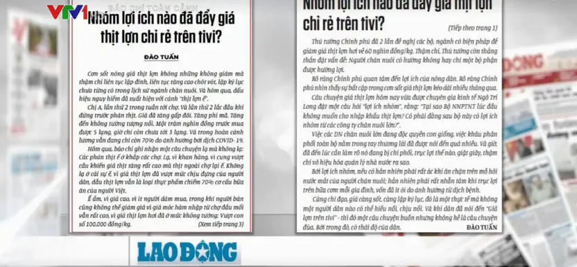 Nhóm lợi ích nào đã đẩy giá thịt lợn chỉ rẻ trên tivi? - Ảnh 1.