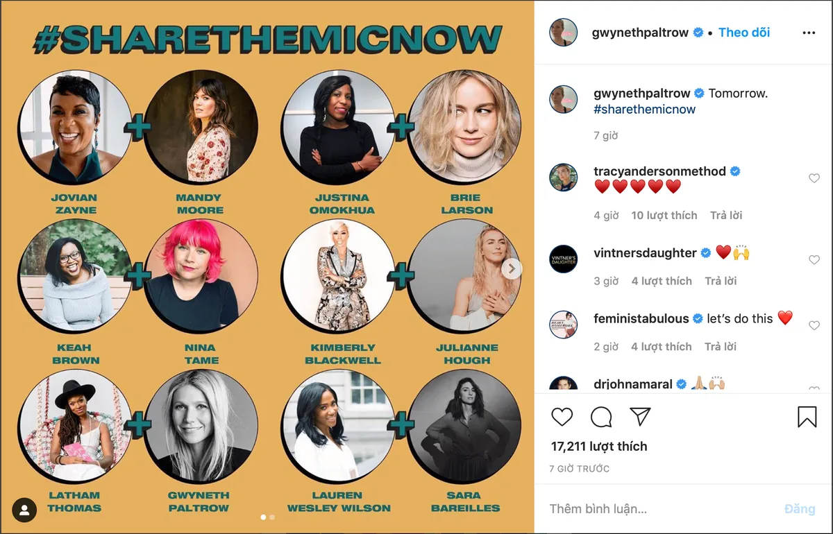 Ms. Marvel Brie Larson, Julia Roberts trao quyền truy cập Instagram cho phụ nữ da màu - Ảnh 1.