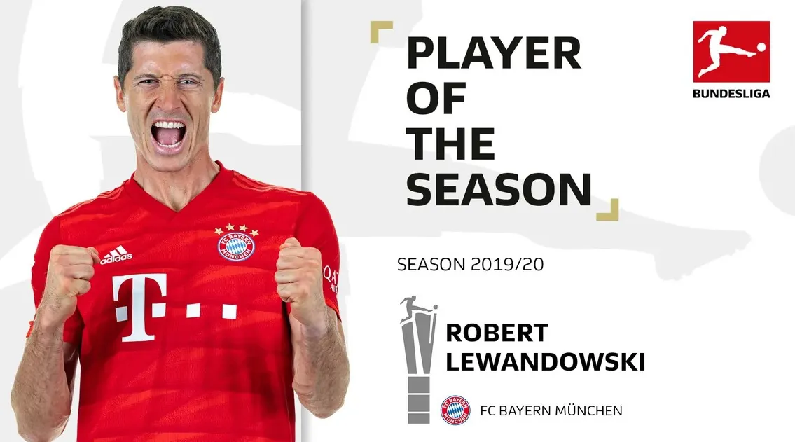 Lewandowski giành giải cầu thủ hay nhất Bundesliga 2019/20 - Ảnh 1. Lewandowski giành giải cầu thủ hay nhất Bundesliga 2019/20 - Ảnh 1.