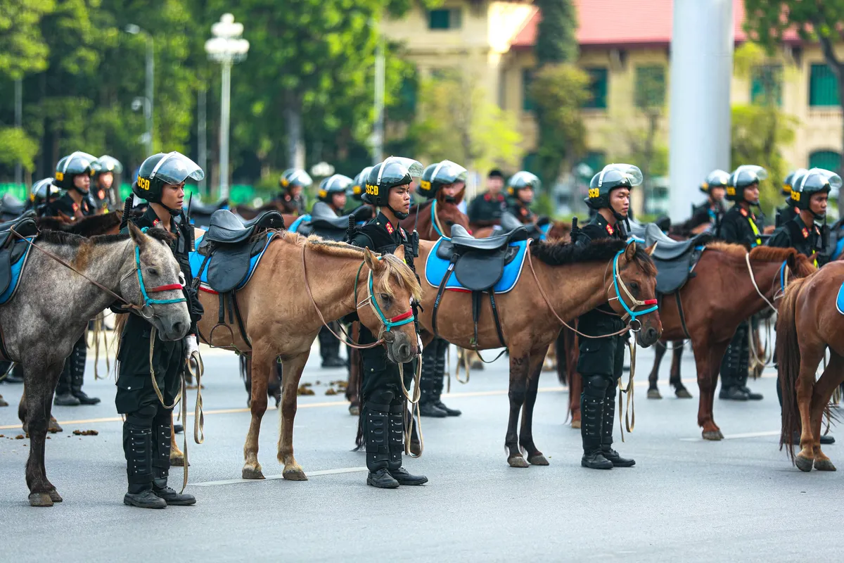 ẢNH: Đoàn Cảnh sát cơ động Kỵ binh oai nghiêm diễu hành trước Lăng Bác và Nhà quốc hội - Ảnh 12.