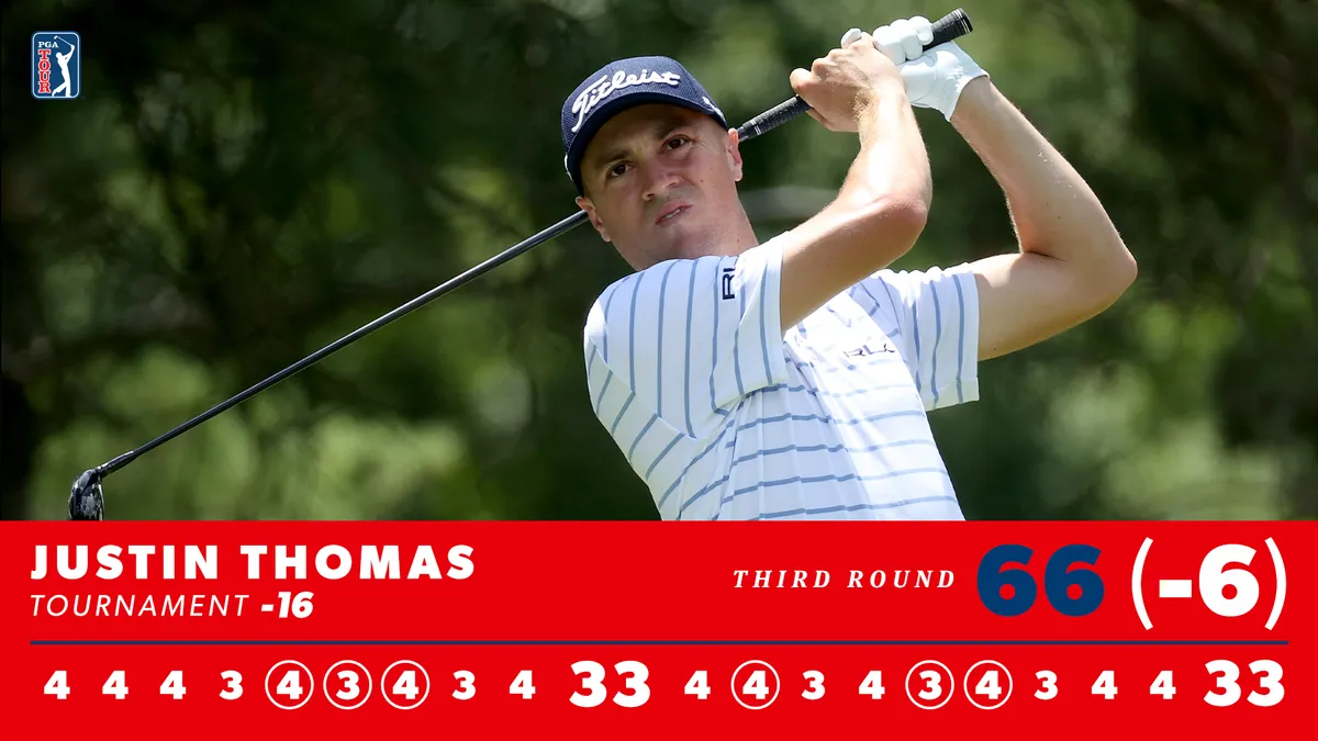 V&ograve;ng 3 giải golf Workday Charity Open: Justin Thomas xuất sắc gi&agrave;nh ng&ocirc;i đầu - Ảnh 2.