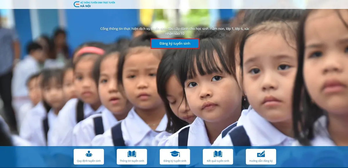 Hướng dẫn phụ huynh đăng ký tuyển sinh đầu cấp trực tuyến tại Hà Nội - Ảnh 1.