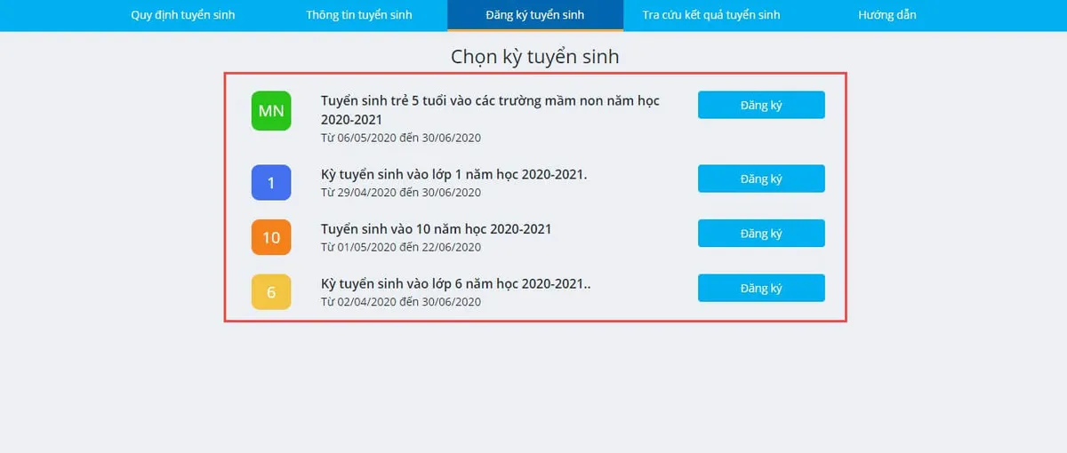 Hướng dẫn phụ huynh đăng ký tuyển sinh đầu cấp trực tuyến tại Hà Nội - Ảnh 2.