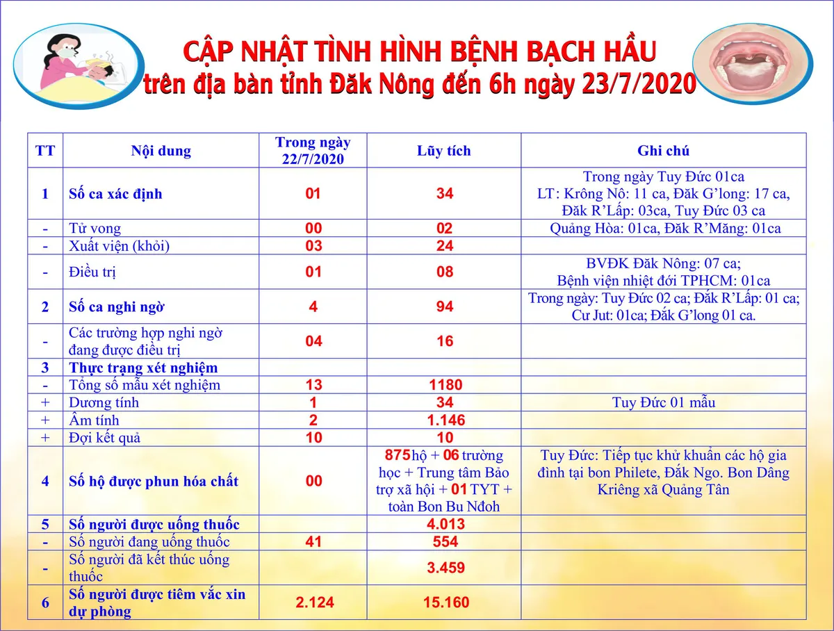 Phát hiện thêm 4 ca mắc bạch hầu tại Đắk Lắk và Đắk Nông - Ảnh 2.