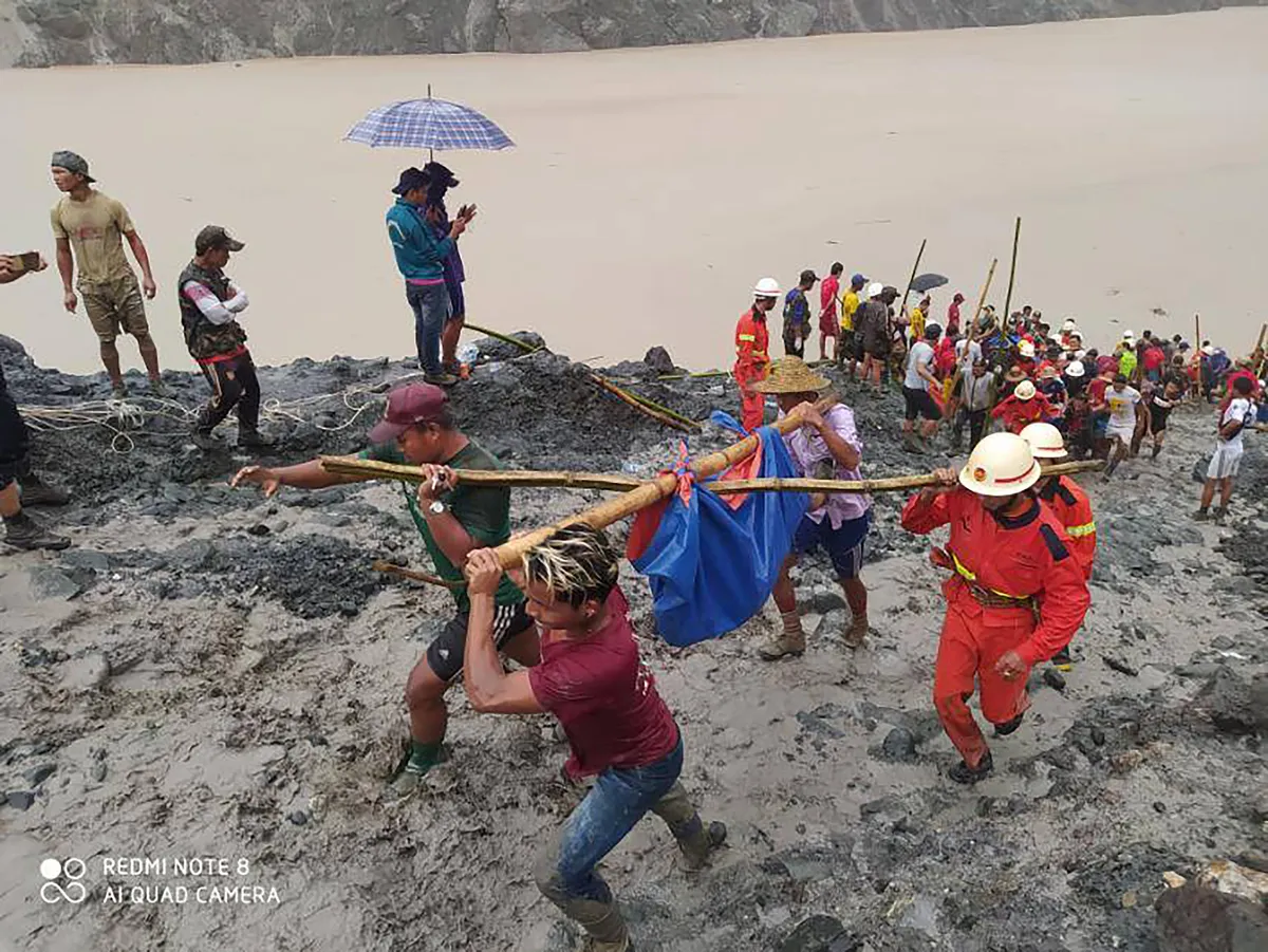 Thảm họa sập mỏ ngọc bích tại Myanmar: Con số thiệt mạng tăng lên 162 người - Ảnh 1.