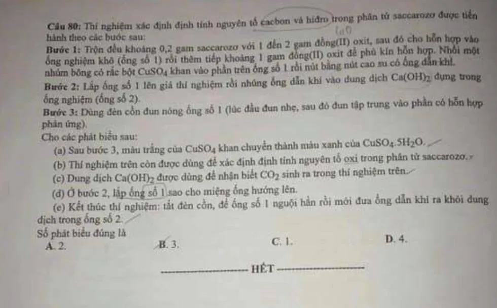 Đề thi chính thức môn Hóa học, bài thi Khoa học tự nhiên của kỳ thi tốt nghiệp THPT 2020 - Ảnh 4.