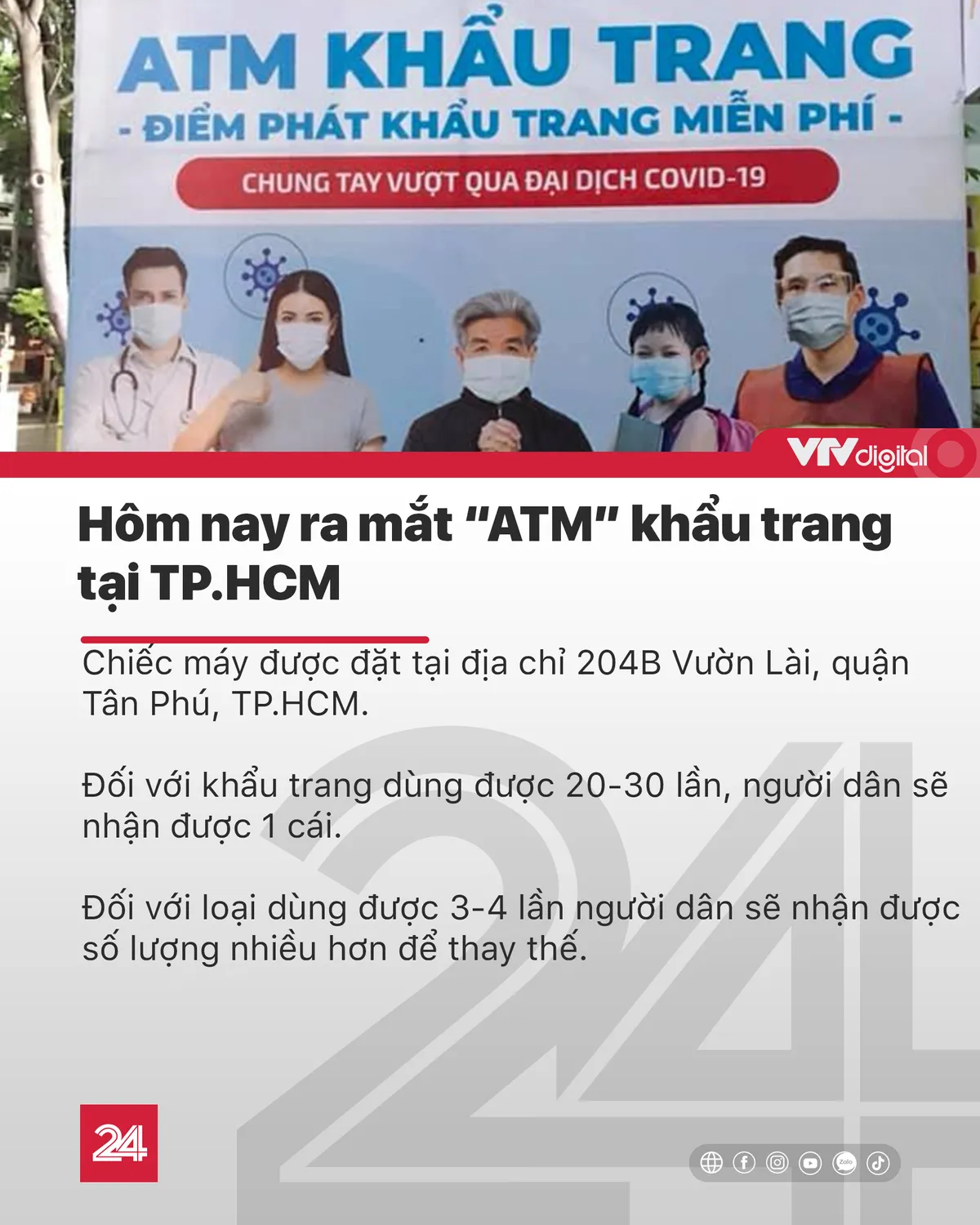 Tin nóng đầu ngày 6/8: TP.HCM ra mắt ATM khẩu trang, Hà Nội thêm 1 ca mắc COVID-19 - Ảnh 6.