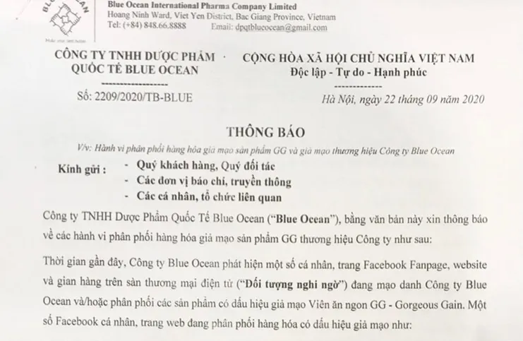 Cảnh b&aacute;o sản phẩm Vi&ecirc;n ăn ngon GG - Gorgeous Gain bị giả mạo tr&ecirc;n s&agrave;n thương mại điện tử - Ảnh 1.