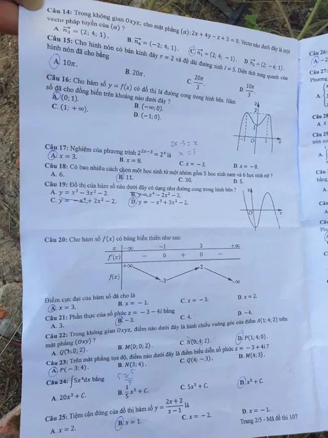 Đề thi Toán kỳ thi tốt nghiệp THPT năm 2020 đợt 2 - Ảnh 7.