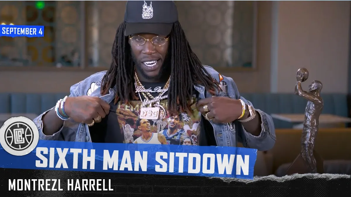 Montrezl Harrell nhận giải thưởng Cầu thủ dự bị xuất sắc nhất m&ugrave;a giải 2019/20 - Ảnh 1.