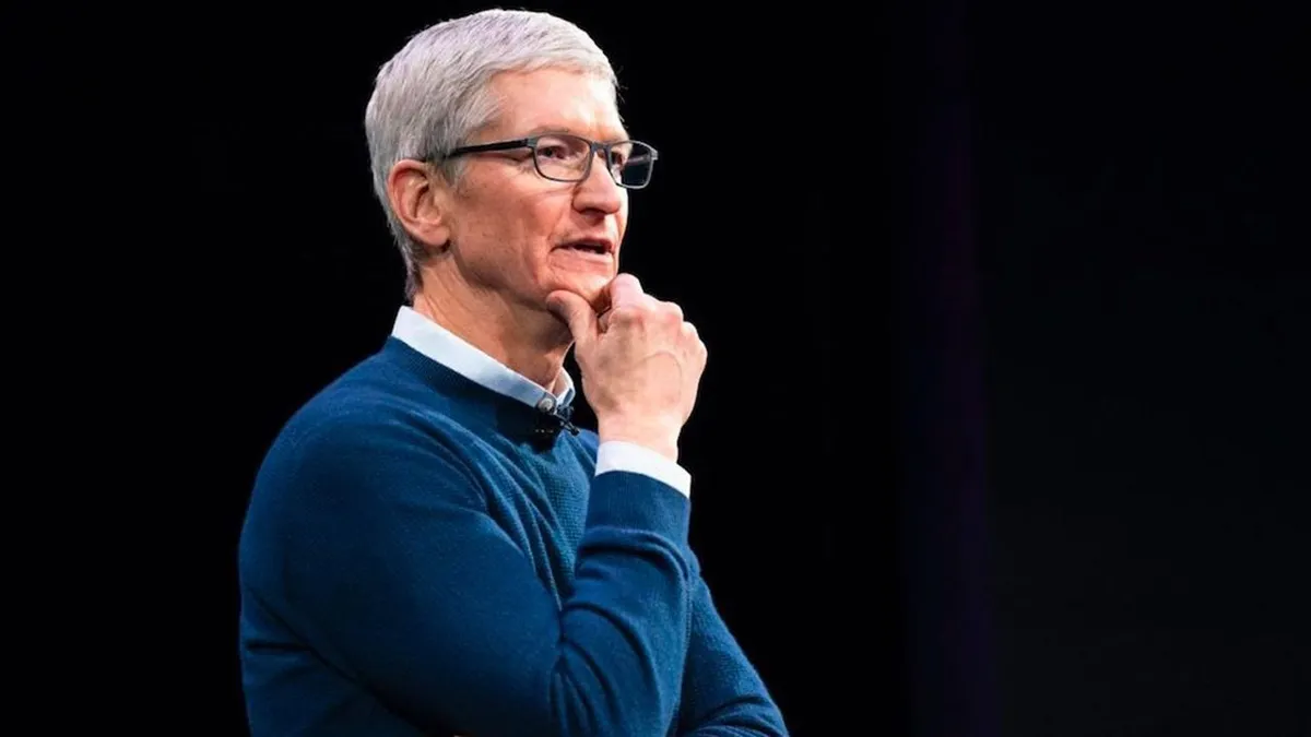 CEO Tim Cook bị giảm lương thưởng - Ảnh 1.