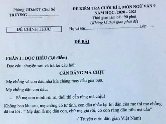 Kiểm điểm giáo viên ra đề thi Ngữ văn chứa nội dung nhạy cảm - Ảnh 1.