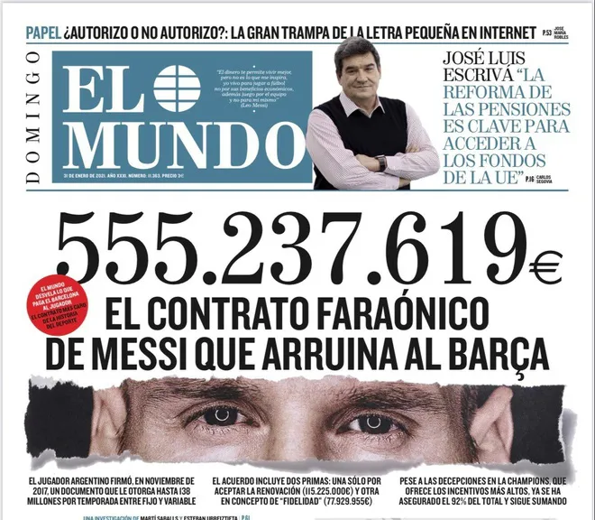 Rò rỉ số tiền khủng trong hợp đồng của Messi - Ảnh 1. Rò rỉ số tiền khủng trong hợp đồng của Messi - Ảnh 1.