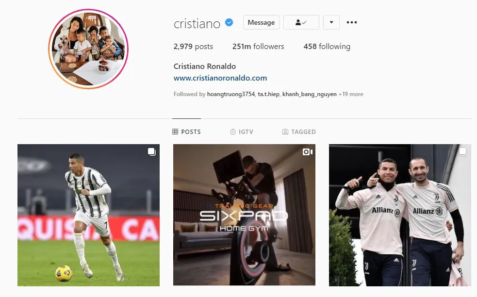 Cristiano Ronaldo nổi tiếng nhất trên Instagram - Ảnh 1. Cristiano Ronaldo nổi tiếng nhất trên Instagram - Ảnh 1.