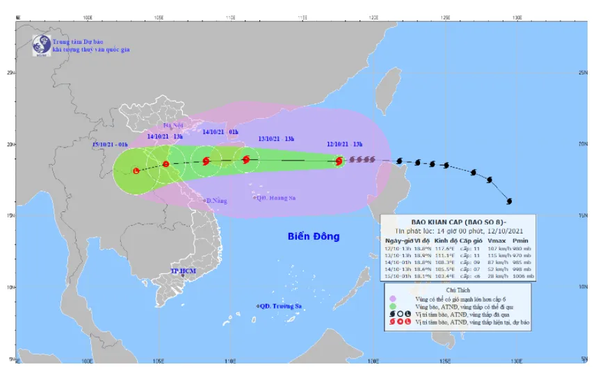 Bão số 8 di chuyển nhanh, hướng vào Thanh Hóa - Quảng Bình - Ảnh 1.