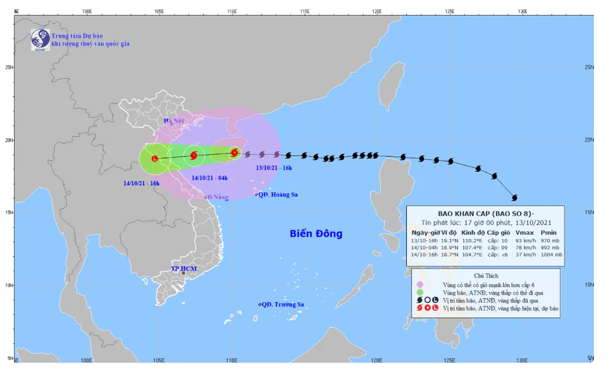 Bão số 8 giật cấp 12 gây gió mạnh trên biển - Ảnh 1.