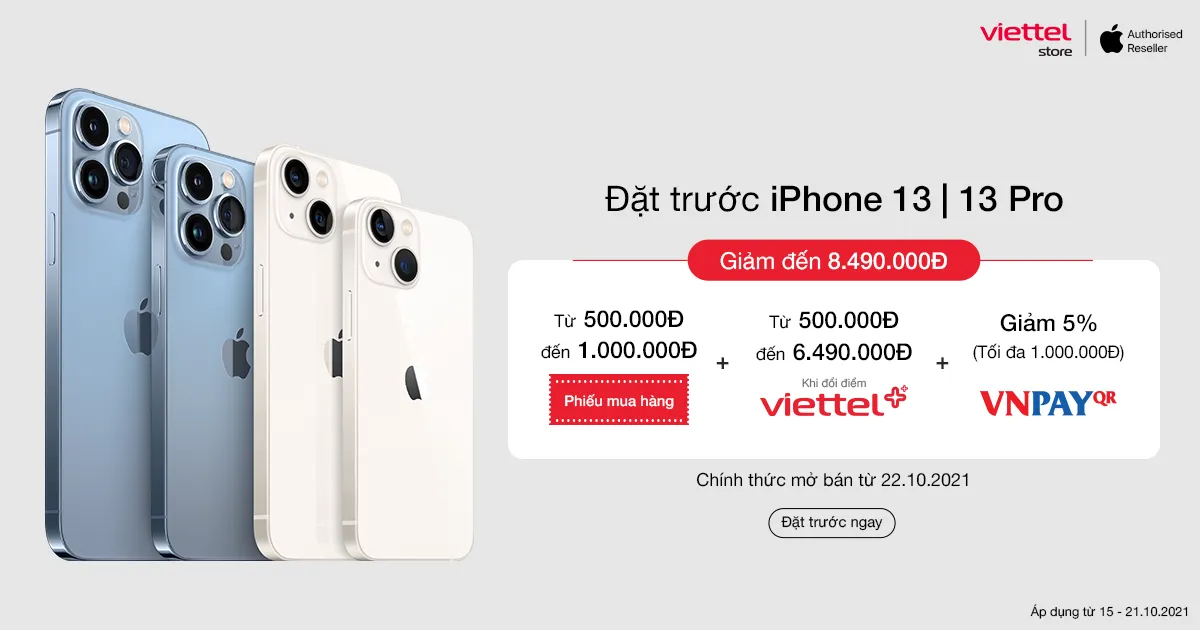 Đ&atilde; c&oacute; thể đặt trước iPhone 13 Series chỉ từ 13.000.000đ tại Viettel Store - Ảnh 1.