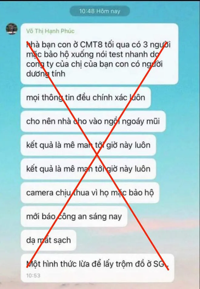 C&ocirc;ng an TP Hồ Ch&iacute; Minh l&ecirc;n tiếng vụ nh&acirc;n vi&ecirc;n test COVID-19 g&acirc;y m&ecirc; chiếm t&agrave;i sản - Ảnh 1.