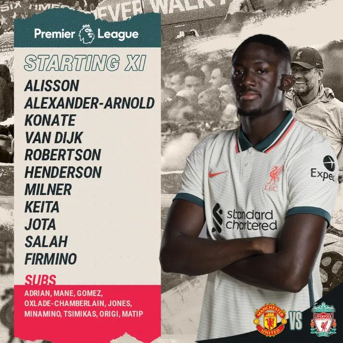Đội h&igrave;nh xuất ph&aacute;t Man Utd - Liverpool: Mane, Pogba dự bị - Konate, Fred đ&aacute; ch&iacute;nh - Ảnh 1.