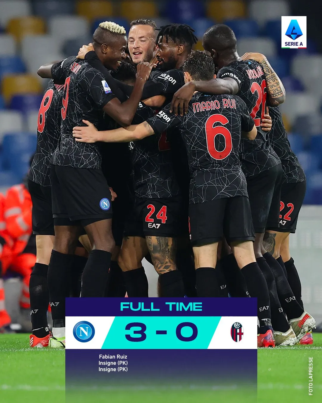 Thắng đậm Bologna, Napoli trở lại ngôi đầu Serie A - Ảnh 2. Thắng đậm Bologna, Napoli trở lại ngôi đầu Serie A - Ảnh 2.
