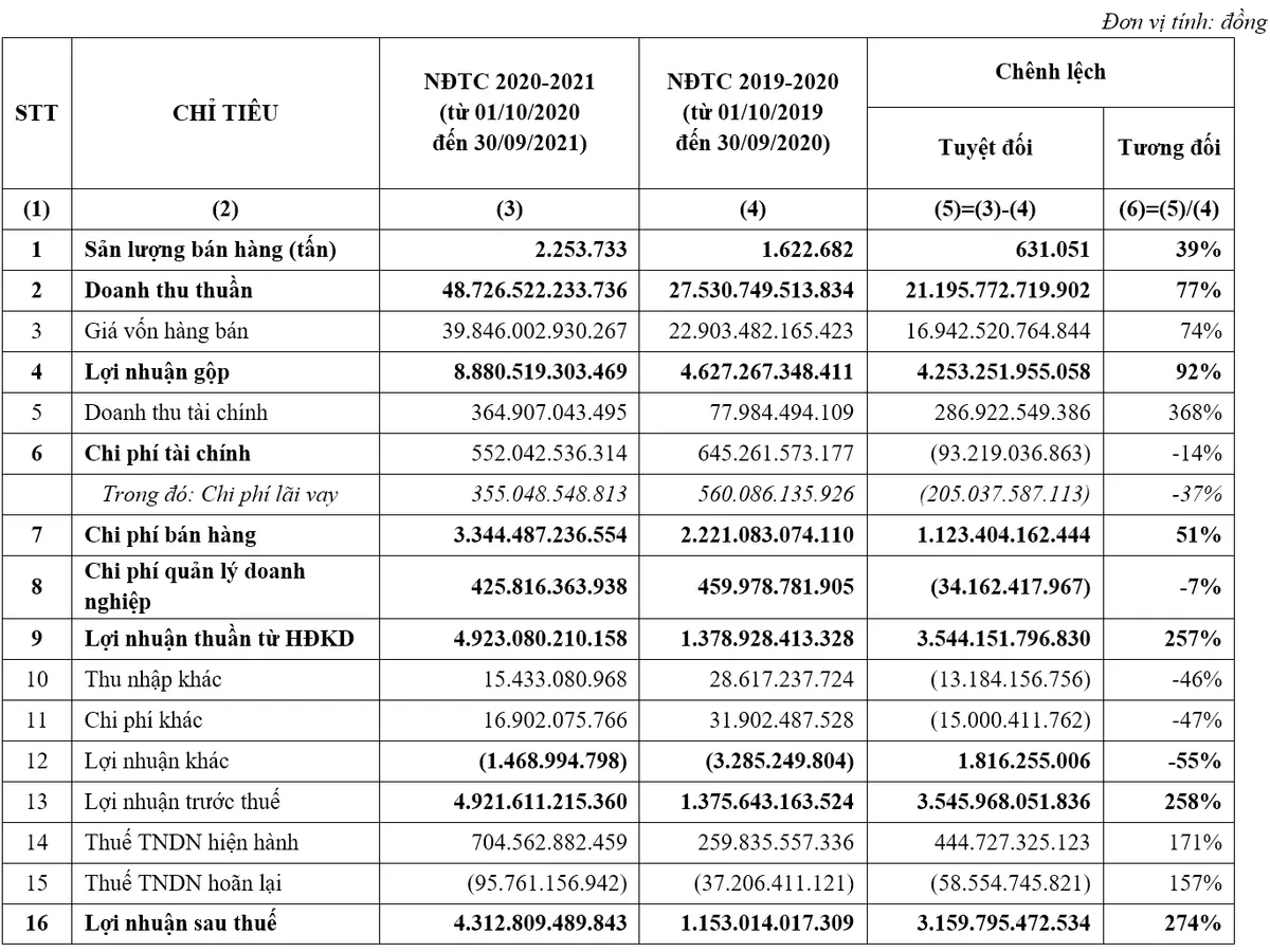 Tập đoàn Hoa Sen tăng trưởng mạnh trong Niên độ tài chính 2020-2021 - Ảnh 1.