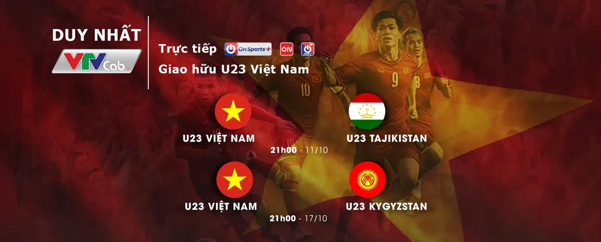 VTVcab trực tiếp 2 trận giao hữu của U23 Việt Nam tại UAE - Ảnh 1. VTVcab trực tiếp 2 trận giao hữu của U23 Việt Nam tại UAE - Ảnh 1.