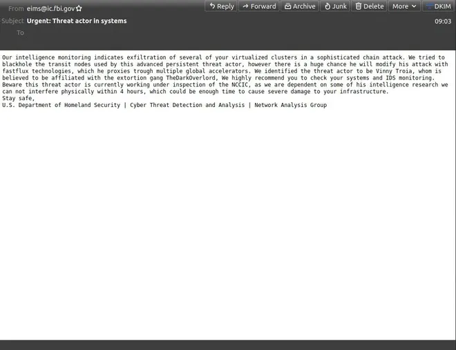 FBI bị tin tặc tấn công và gửi đi email giả mạo - Ảnh 1.