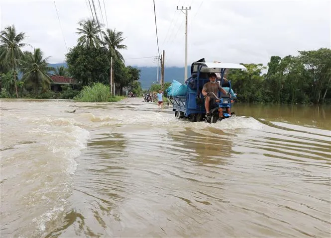 Mưa lớn kéo dài, gây ngập sâu nhiều nơi ở Phú Yên - Ảnh 2.