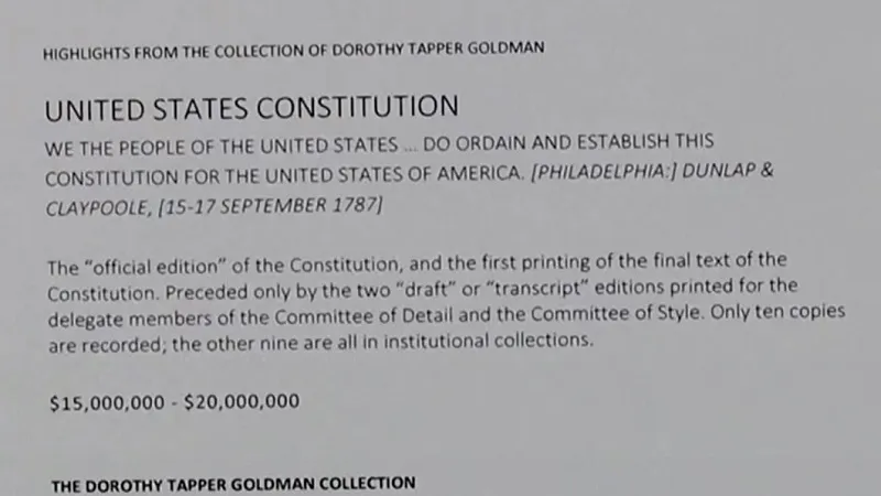 Đấu giá phiên bản hiếm của Hiến pháp Mỹ - Ảnh 1.