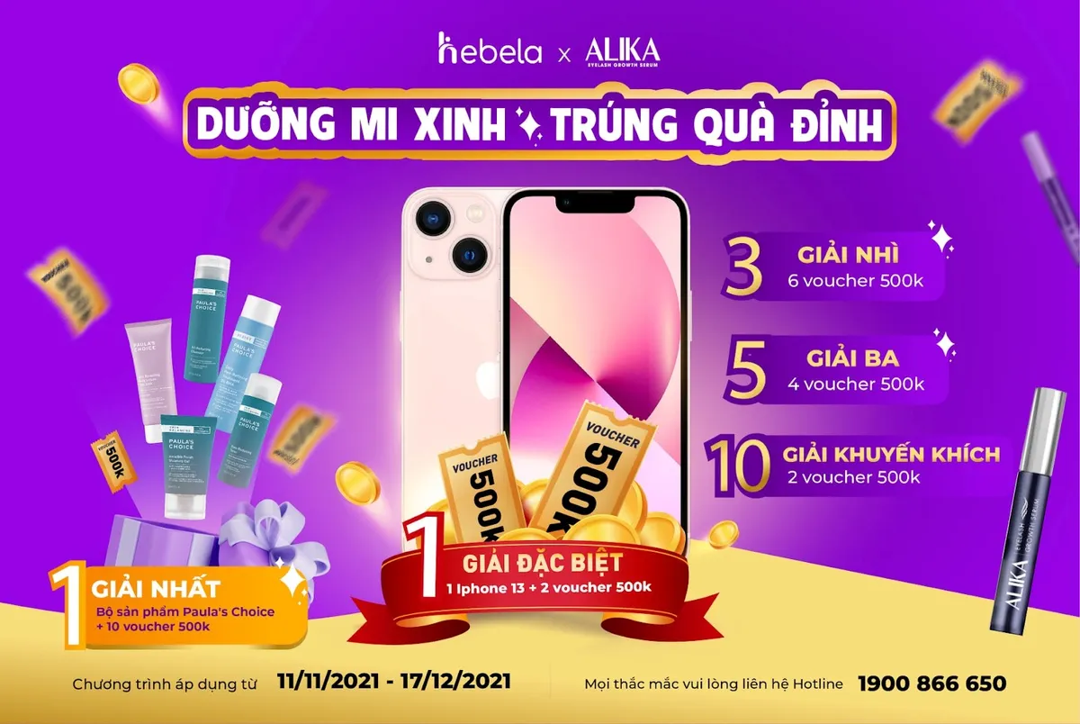 “Dưỡng mi xinh, trúng quà đỉnh” – Cơ hội sở hữu iPhone 13 cực hot dịp cuối năm - Ảnh 1. “Dưỡng mi xinh, trúng quà đỉnh” – Cơ hội sở hữu iPhone 13 cực hot dịp cuối năm - Ảnh 1.
