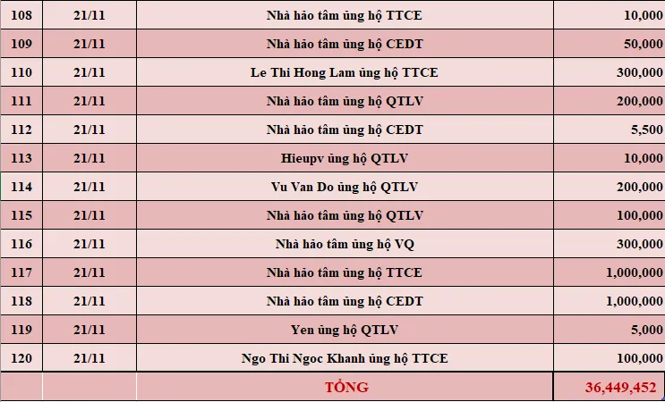 Quỹ Tấm lòng Việt: Danh sách ủng hộ tuần 3 tháng 11/2021 - Ảnh 5.