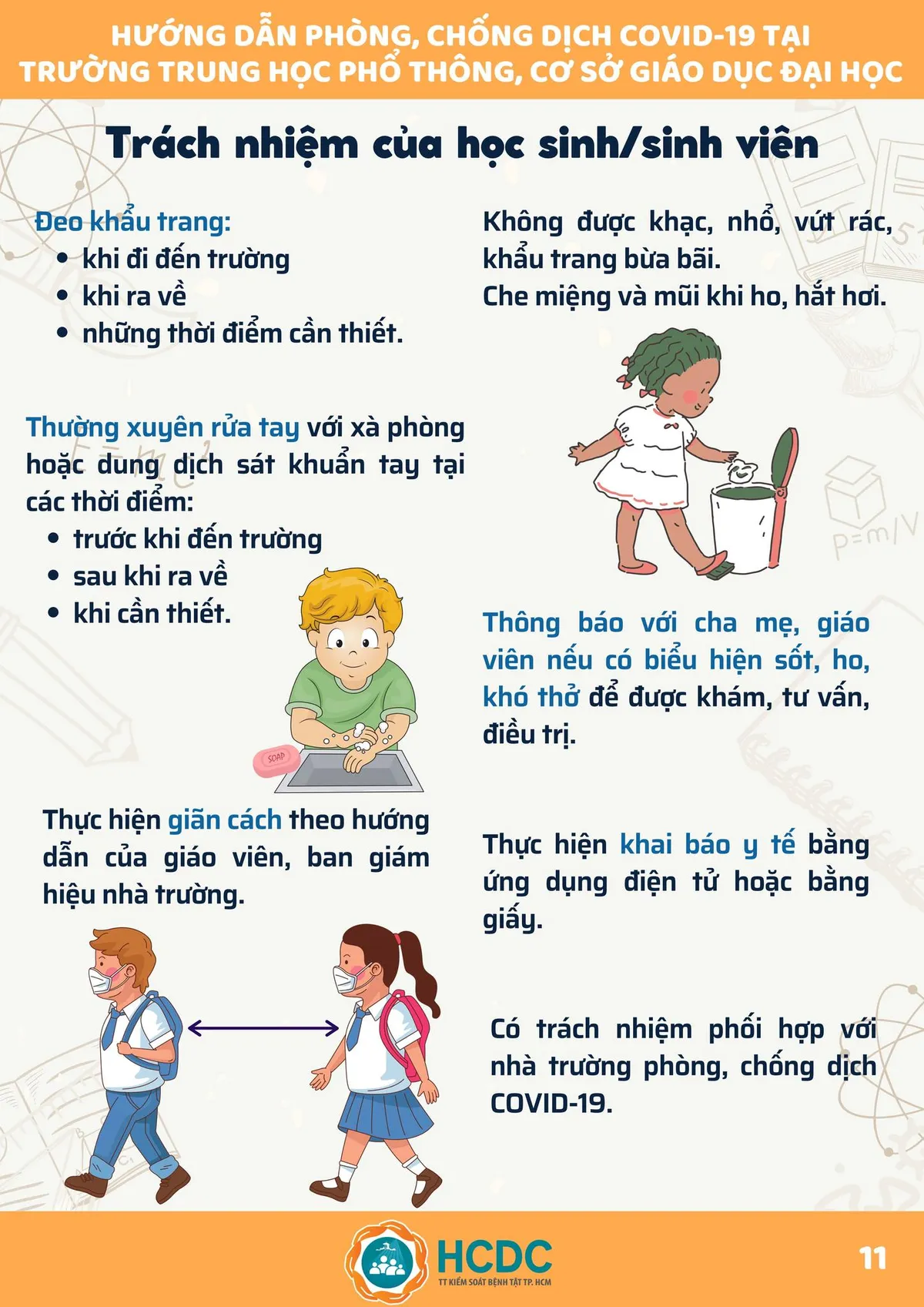 Sổ tay Phòng, chống dịch COVID-19 tại trường học - Ảnh 12.