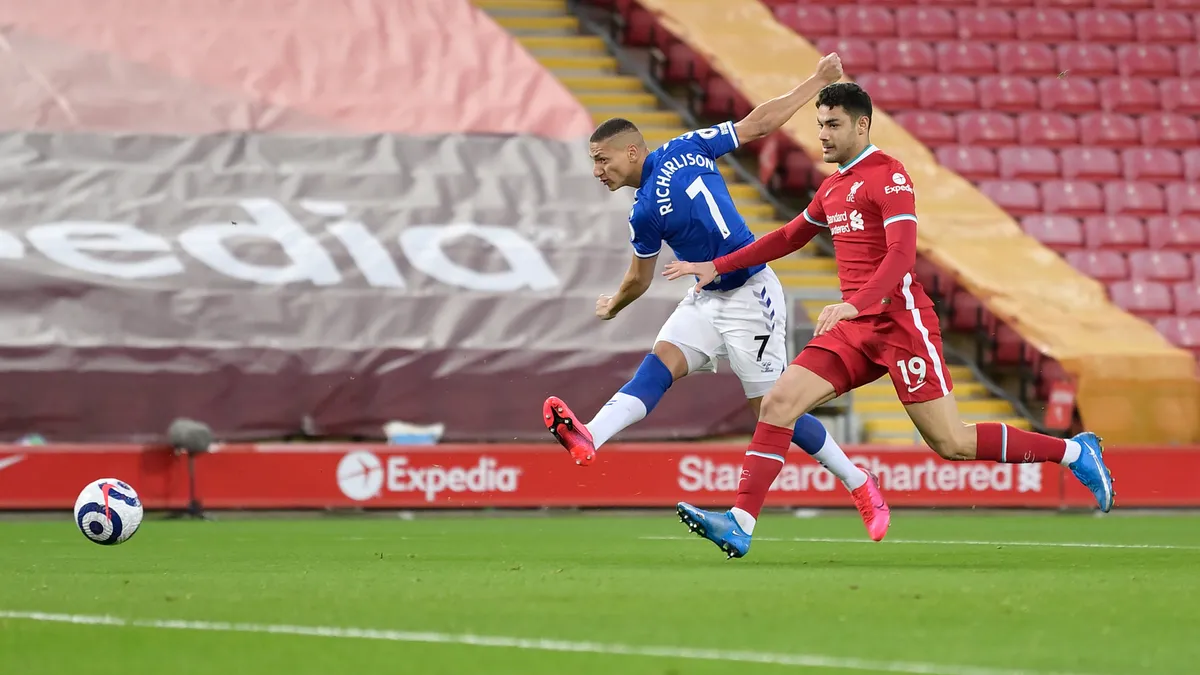 Liverpool 0-2 Everton: Richarlison tỏa sáng, Everton giành chiến thắng ngay tại Anfield - Ảnh 1. Liverpool 0-2 Everton: Richarlison tỏa sáng, Everton giành chiến thắng ngay tại Anfield - Ảnh 1.