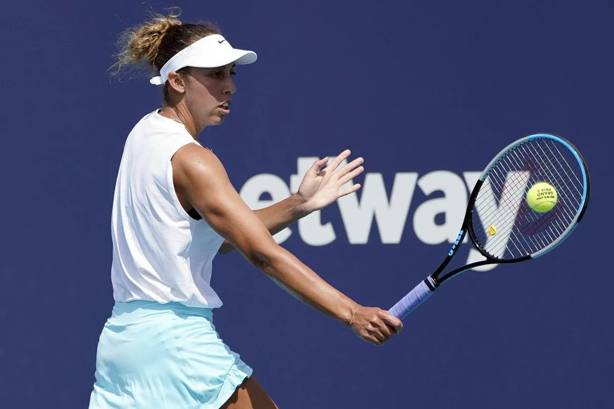 Madison Keys dừng bước tại vòng 2 đơn nữ Miami mở rộng 2021 - Ảnh 2. Madison Keys dừng bước tại vòng 2 đơn nữ Miami mở rộng 2021 - Ảnh 2.