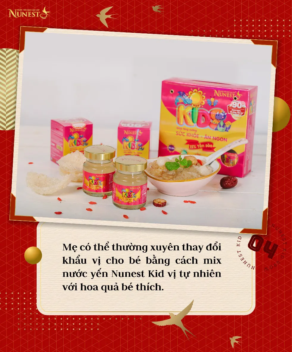 Nước yến Nunest Kid vị hoa quả thơm ngon, bổ sung bộ 3 dưỡng chất vàng giúp trẻ cao lớn, tăng sức đề kháng - Ảnh 4.