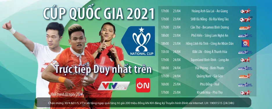 Cúp Quốc gia 2021 khởi tranh: Trực tiếp, duy nhất trên VTVcab - Ảnh 1.