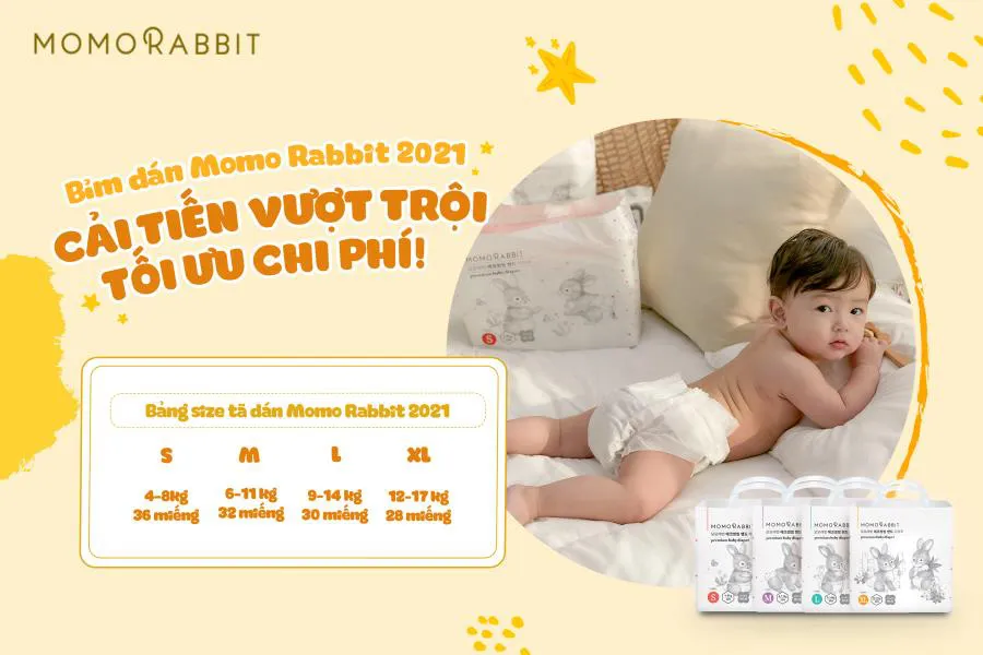 Bỉm d&aacute;n Momo Rabbit 2021 với diện mạo mới: Tiện lợi hơn, ưu việt hơn - Ảnh 1.