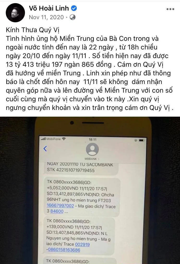 Im lặng giữ tiền từ thiện hơn 14 tỷ suốt nửa năm, khán giả của Hoài Linh nói gì? - Ảnh 1.