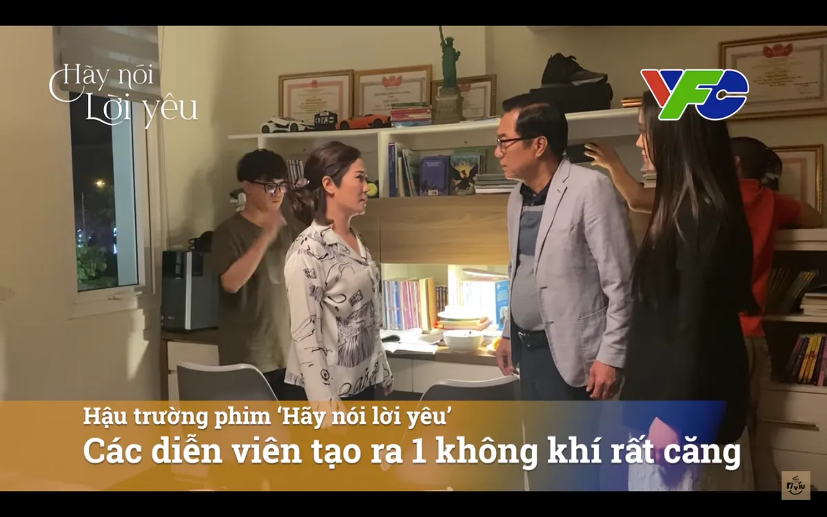 Hãy nói lời yêu: Hậu trường cảnh quay ám ảnh bà Hoài (Nguyệt Hằng) ép con trai ăn - Ảnh 3.