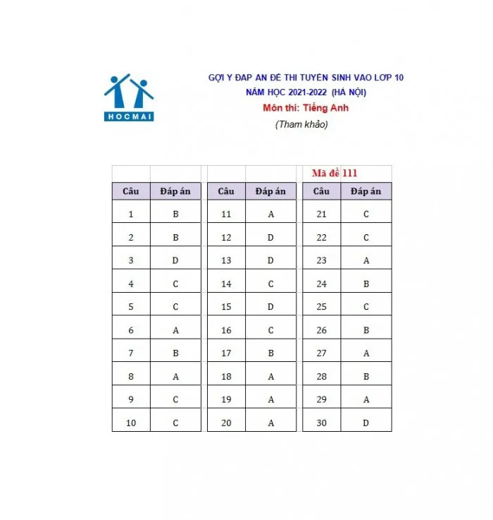 Gợi ý giải đề thi môn tiếng Anh vào lớp 10 ở Hà Nội năm 2021 - Ảnh 7.