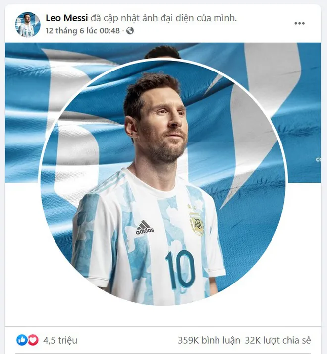 Lionel Messi lập kỷ lục mới tr&ecirc;n Facebook - Ảnh 1.