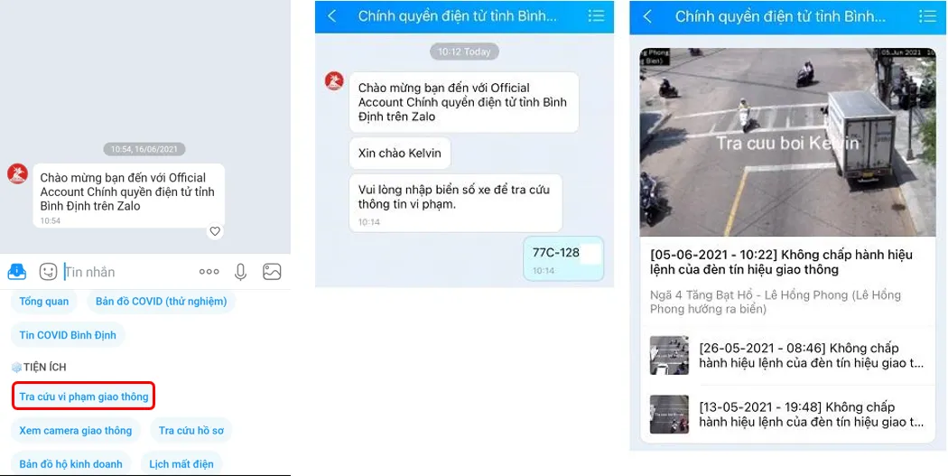 Bình Định thử nghiệm hệ thống giám sát giao thông qua Zalo - Ảnh 2.