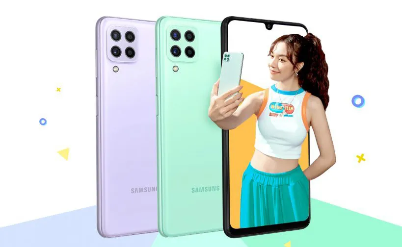Bộ đ&ocirc;i Galaxy A22 ra mắt với camera chống rung quang học OIS, chụp quay sắc n&eacute;t - Ảnh 1.